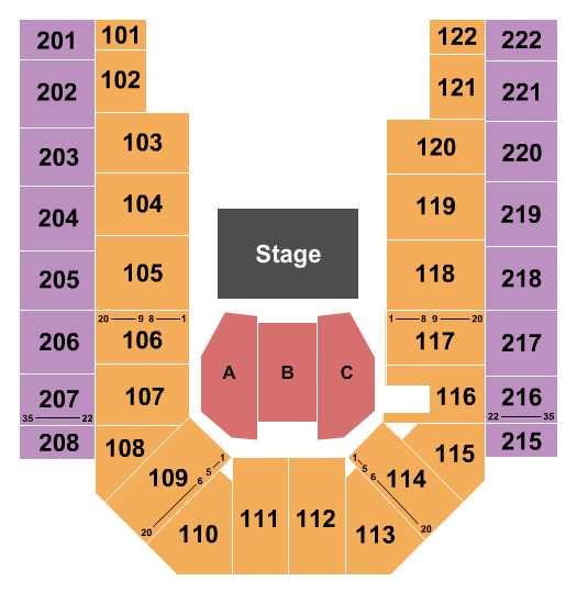 Ford Wyoming Center Seating Chart: Half House 3