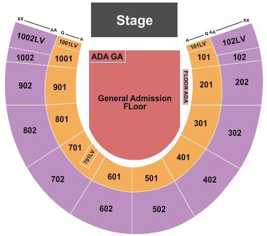 Forest Hills Stadium Seating Chart: Endstage GA Floor 2