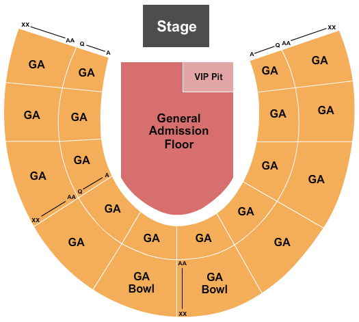 Forest Hills Stadium Seating Chart: Endstage GA VIP