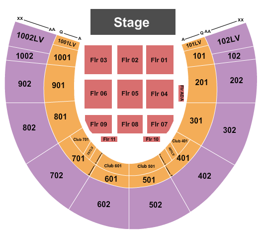Forest Hills Stadium Seating Chart: Endstage