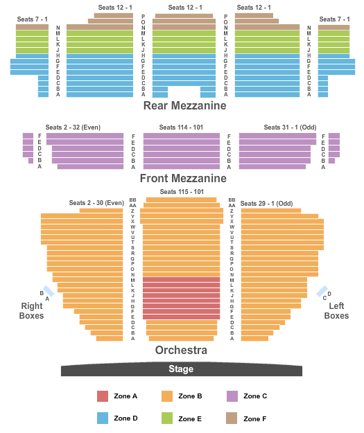 Kimmel Center Tickets Seating Chart Forrest Theatre End Stage