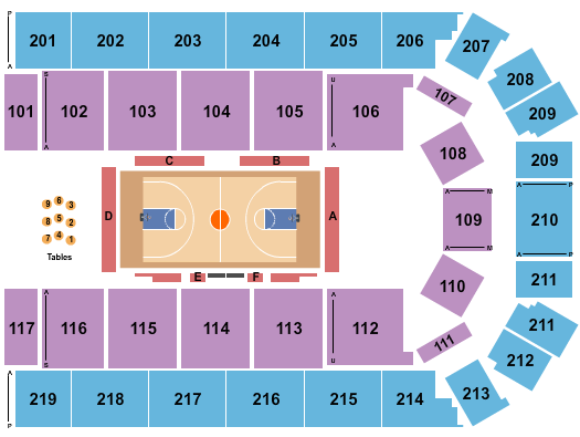 Fort Bend County Epicenter Seating Chart: Basketball