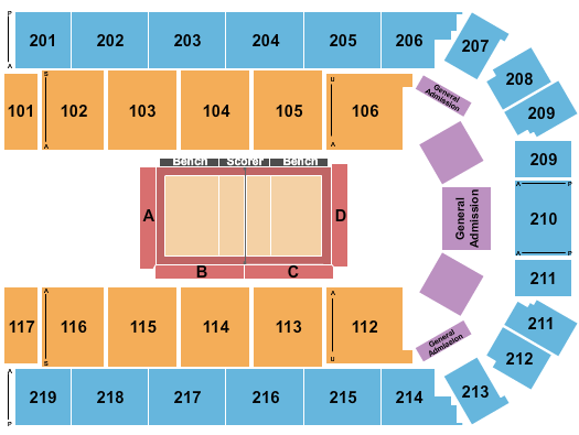 Fort Bend County Epicenter Seating Chart: Volleyball - LOVB