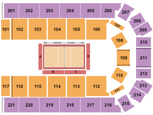 Fort Bend County Epicenter Seating Chart: Volleyball