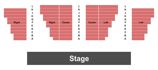 Fort Myers Music & Arts Community Center Seating Chart: End Stage