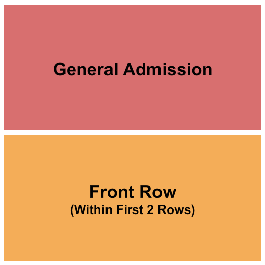 Fort Wayne Comedy Club Seating Chart: GA/Front Row