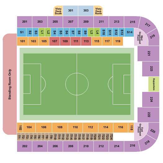 Fort Wayne FC Park Seating Chart: Soccer