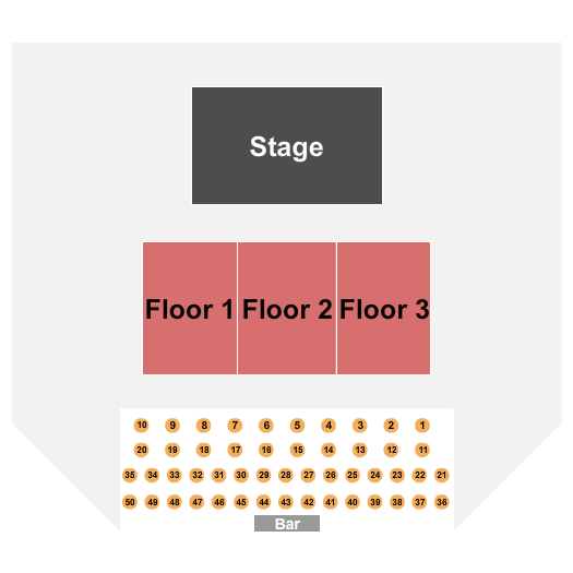 Forum River Center Arena Seating Chart: Endstage VIP Tables