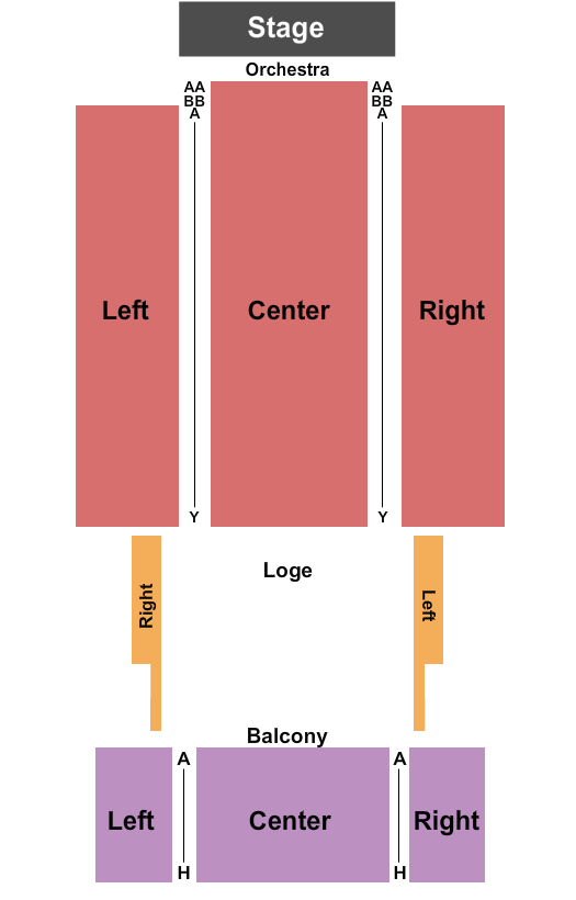 Shaftman Performance Hall at Jefferson Center Seating Chart: End Stage
