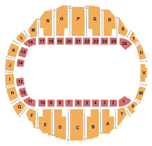 Foster Communications Coliseum Seating Chart: Endstage