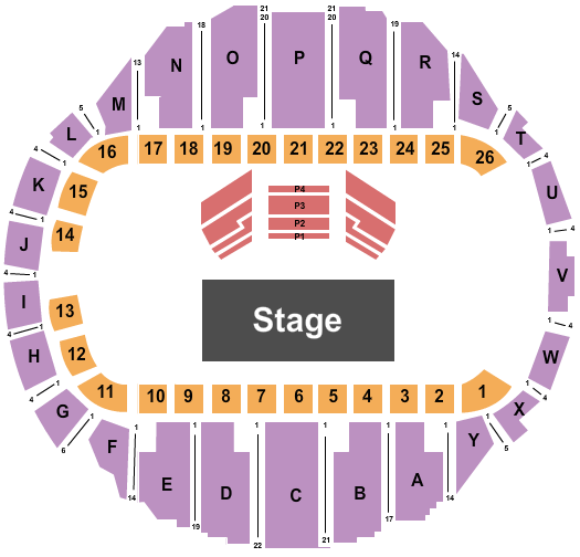 Foster Communications Coliseum Seating Chart: Quarter House