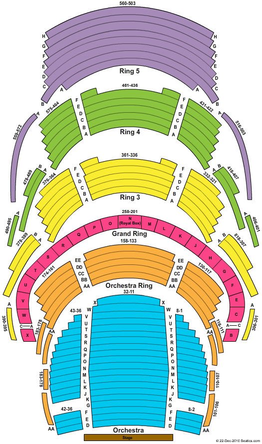 Four Seasons Centre Seating Chart
