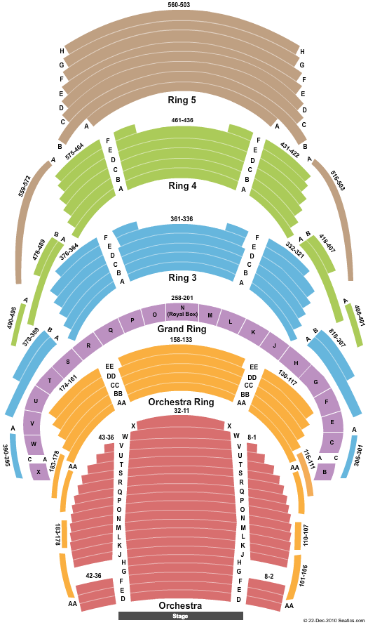 Four Seasons Centre Seating Chart