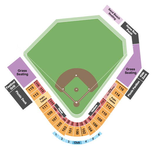 Fox Cities Stadium Seating Chart: Baseball
