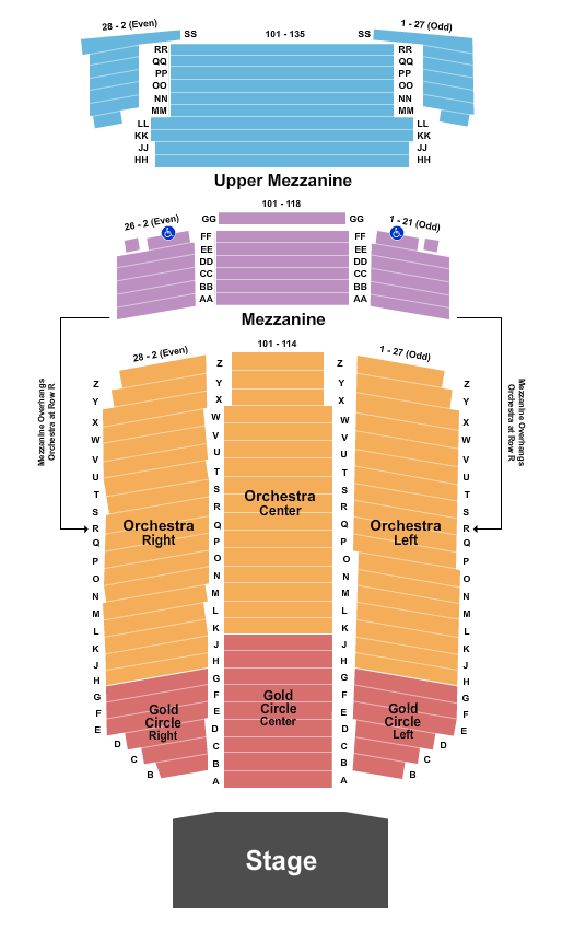 Fox Performing Arts Center Seating Chart: Endstage 3