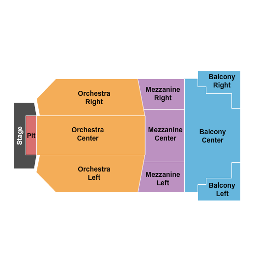 Fox Performing Arts Center Seating Chart: Endstage GC