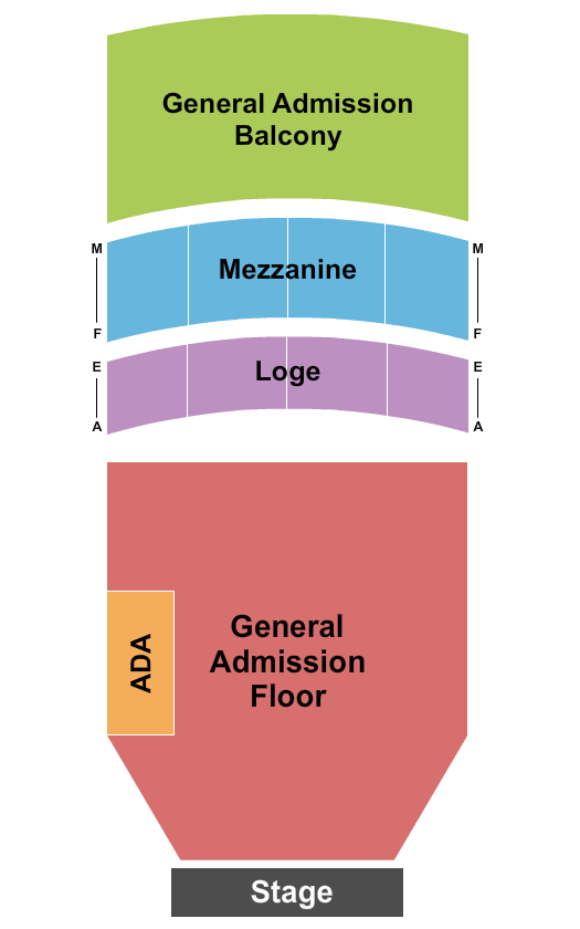 Fox Theater - Oakland Seating Chart: Endstage GA Balcony 2