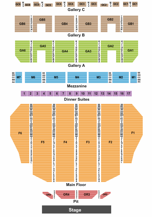 Fox Theatre Detroit Seating Chart Detailed