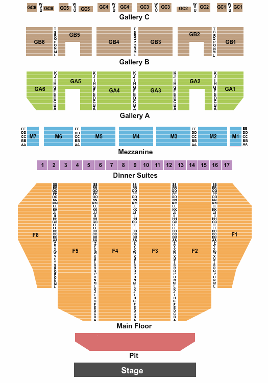 Fox Theatre - Detroit Seating Chart: Endstage GA Pit