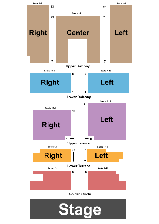 Cofrin Family Hall Seating Chart