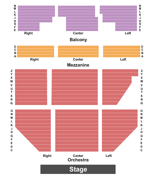Fox Theatre - Redwood City CA Seating Chart: Endstage 2