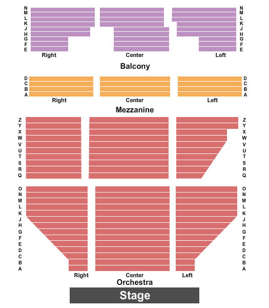 Big Band Series Fox Theatre - Redwood City CA Seating Chart