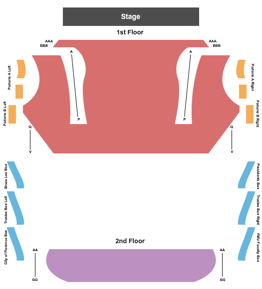 Mainstage at Francis Marion University Performing Arts Center Map
