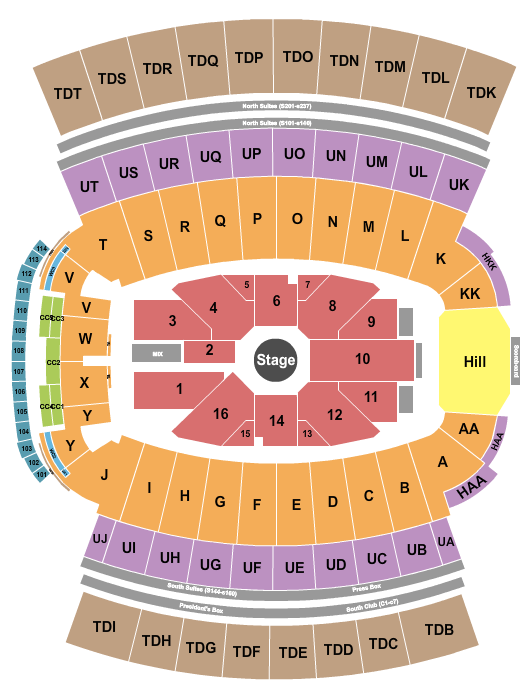 Frank Howard Field at Clemson Memorial Stadium Seating Chart: George Strait