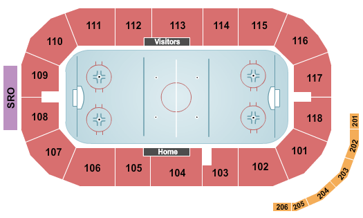 Frank Perrotti Jr. Arena at M&T Bank Arena Seating Chart: Hockey