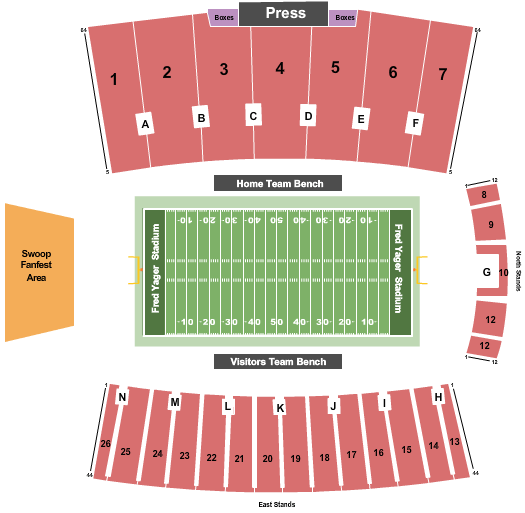 Fred Yager Stadium Map