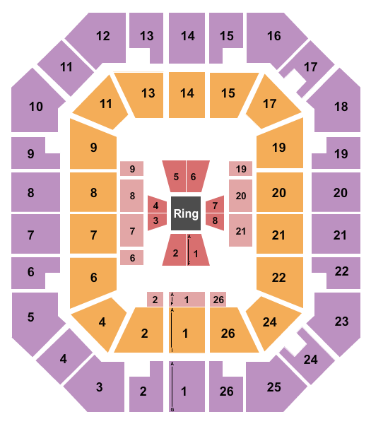 Freedom Hall Civic Center - TN Seating Chart: Boxing