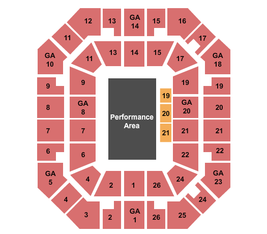 Freedom Hall Civic Center - TN Seating Chart: Jericho Shrine Circus