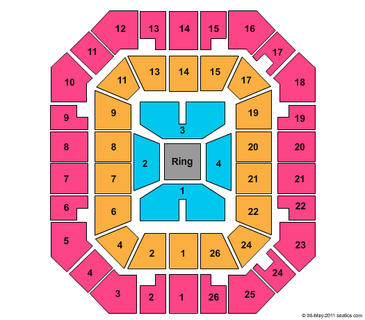 Freedom Hall Civic Center-tn Seating Map