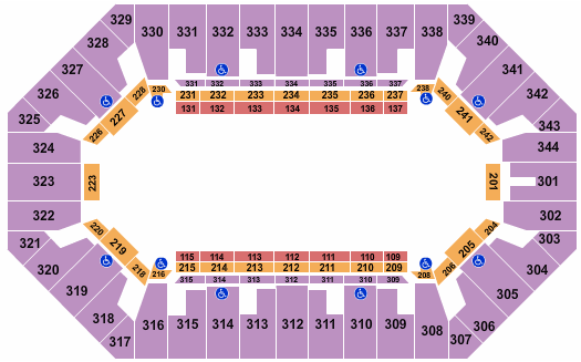 Freedom Hall Detailed Seating Chart