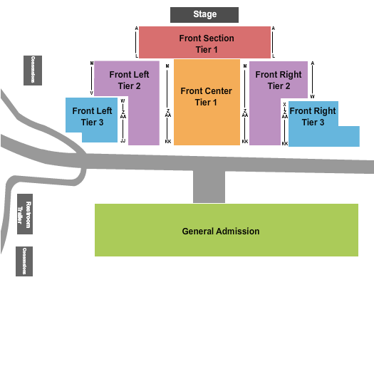 Freeman Arts Pavilion Seating Chart: Endstage 3