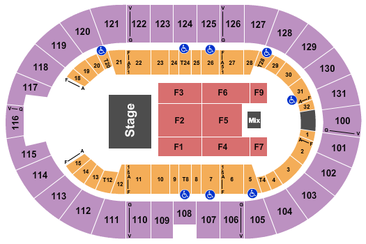 Freeman Coliseum Seating Chart: Endstage 3