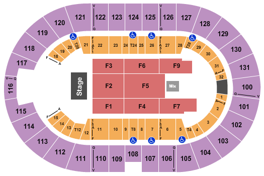 Freeman Coliseum Seating Chart: Endstage 4