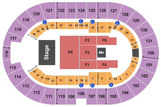 Freeman Coliseum Seating Chart: Endstage GA Pit
