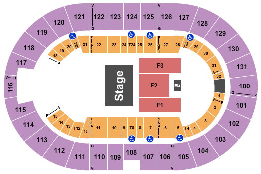 Freeman Coliseum Seating Chart: Endstage Half House 5