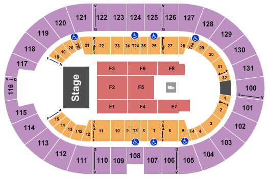 Freeman Coliseum Seating Chart: Endstage Rsrv F1-F8