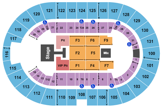 Freeman Coliseum Seating Chart: Endstage VIP Pit