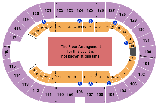 Freeman Coliseum Seating Chart: Generic Floor