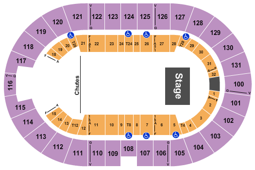Freeman Coliseum Seating Chart: Rodeo 1