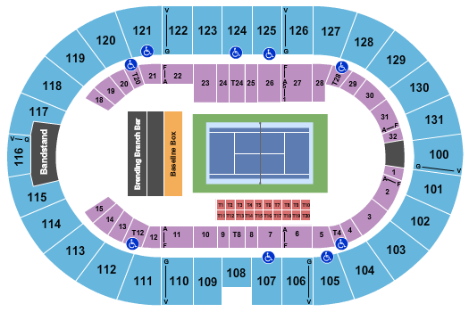 Freeman Coliseum Seating Chart: Tennis 2