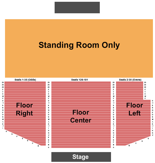 Freeman Arts Pavilion Seating Chart: End Stage