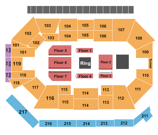 Frontwave Arena Seating Chart: Boxing