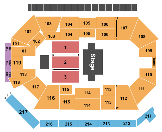 Frontwave Arena Seating Chart: Half House RSV