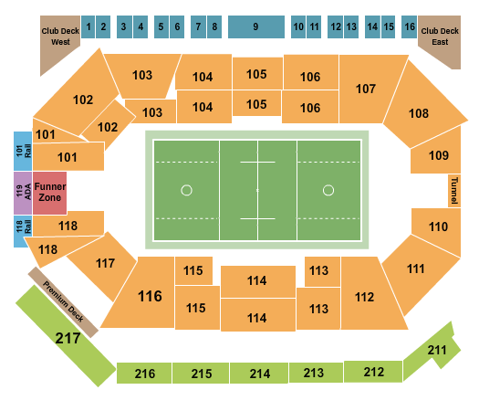 Frontwave Arena Seating Chart: Lacrosse