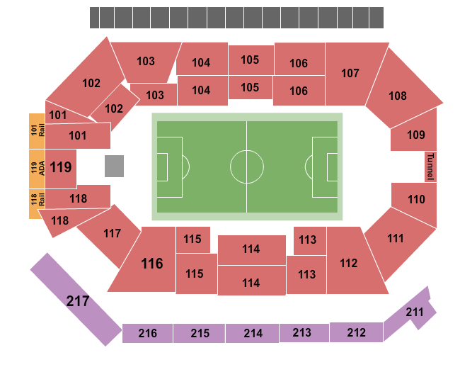 Frontwave Arena Seating Chart: Soccer