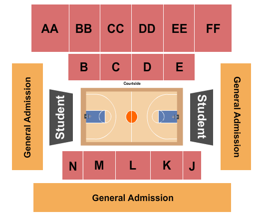 First Bank & Trust Arena Seating Chart: Basketball